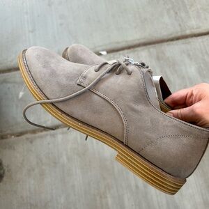 Old Navy Men's Suede Oxford Shoes - Light Gray